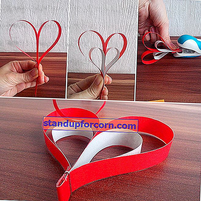 Sådan laver du enkle julepynt - et hjerte af papir